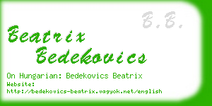 beatrix bedekovics business card